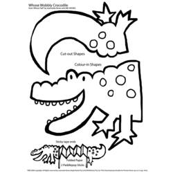 Раскраска: аллигатор (Животные) #398 - Бесплатные раскраски для печати