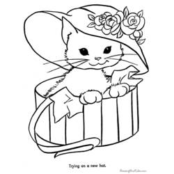 Раскраска: кот (Животные) #1807 - Бесплатные раскраски для печати