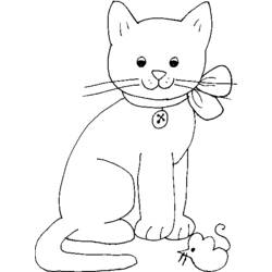 Раскраска: кот (Животные) #1848 - Бесплатные раскраски для печати