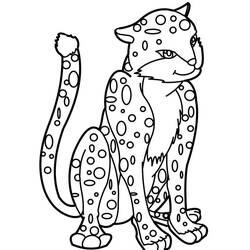 Раскраска: гепард (Животные) #7874 - Бесплатные раскраски для печати