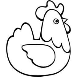 Раскраска: курица (Животные) #17239 - Бесплатные раскраски для печати