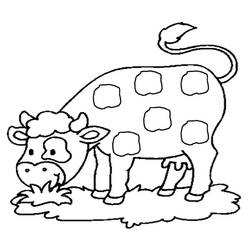Раскраска: корова (Животные) #13193 - Бесплатные раскраски для печати