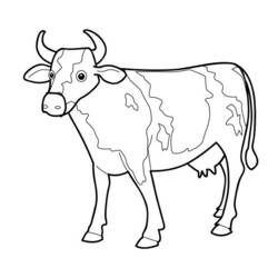 Раскраска: корова (Животные) #13197 - Бесплатные раскраски для печати