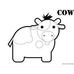 Раскраска: корова (Животные) #13218 - Бесплатные раскраски для печати