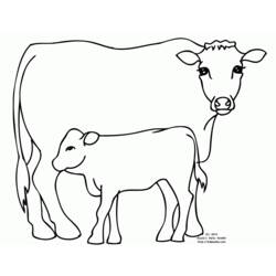 Раскраска: корова (Животные) #13282 - Бесплатные раскраски для печати