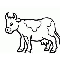 Раскраска: корова (Животные) #13373 - Бесплатные раскраски для печати