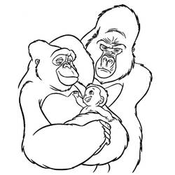 Раскраска: горилла (Животные) #7522 - Бесплатные раскраски для печати