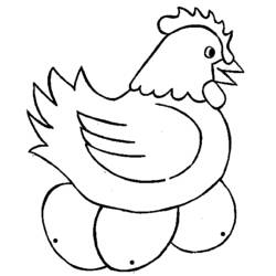 Раскраска: курица (Животные) #17609 - Бесплатные раскраски для печати
