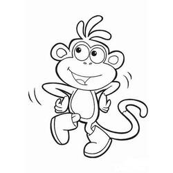 Раскраска: обезьяна (Животные) #14209 - Бесплатные раскраски для печати