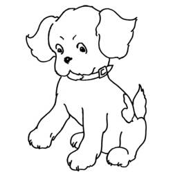 Раскраска: щенок (Животные) #2915 - Бесплатные раскраски для печати