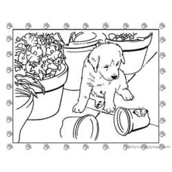 Раскраска: щенок (Животные) #3011 - Бесплатные раскраски для печати