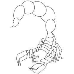 Раскраска: Скорпион (Животные) #14623 - Бесплатные раскраски для печати