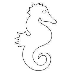 Раскраска: морской конек (Животные) #18589 - Бесплатные раскраски для печати