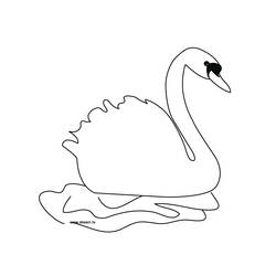 Раскраска: лебедь (Животные) #4996 - Бесплатные раскраски для печати