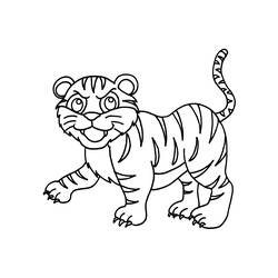 Раскраска: Tigris (Животные) #13625 - Бесплатные раскраски для печати