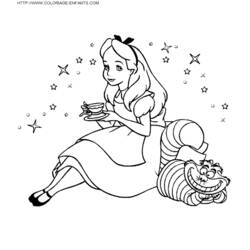 Раскраска: Алиса в стране чудес (Анимационные фильмы) #127889 - Бесплатные раскраски для печати