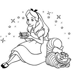 Раскраска: Алиса в стране чудес (Анимационные фильмы) #127960 - Бесплатные раскраски для печати