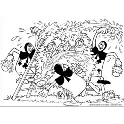Раскраска: Алиса в стране чудес (Анимационные фильмы) #127976 - Бесплатные раскраски для печати