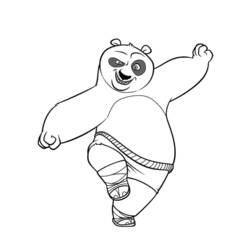 Раскраска: Кунг-фу панда (Анимационные фильмы) #73425 - Бесплатные раскраски для печати