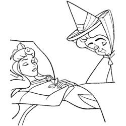 Раскраска: Спящая красавица (Анимационные фильмы) #130871 - Бесплатные раскраски для печати