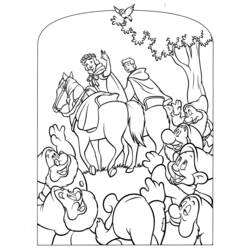 Раскраска: Белоснежка и семь гномов (Анимационные фильмы) #133950 - Бесплатные раскраски для печати