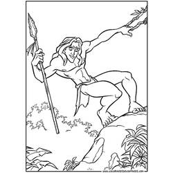 Раскраска: Тарзан (Анимационные фильмы) #131088 - Бесплатные раскраски для печати