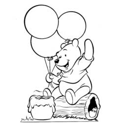 Раскраска: Винни-Пух (Анимационные фильмы) #28668 - Бесплатные раскраски для печати