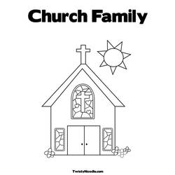 Раскраска: церковь (Здания и Архитектура) #64160 - Бесплатные раскраски для печати