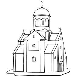 Раскраска: церковь (Здания и Архитектура) #64167 - Бесплатные раскраски для печати