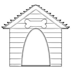 Раскраска: собачья конура (Здания и Архитектура) #62340 - Бесплатные раскраски для печати
