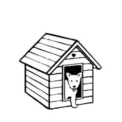 Раскраска: собачья конура (Здания и Архитектура) #62343 - Бесплатные раскраски для печати