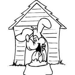 Раскраска: собачья конура (Здания и Архитектура) #62376 - Бесплатные раскраски для печати