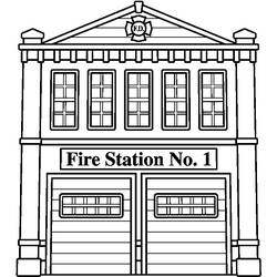 Раскраска: Пожарная станция (Здания и Архитектура) #68476 - Бесплатные раскраски для печати