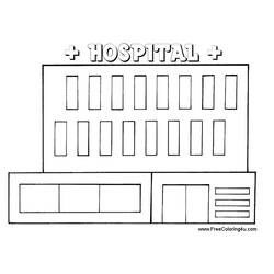 Раскраска: больница (Здания и Архитектура) #61976 - Бесплатные раскраски для печати