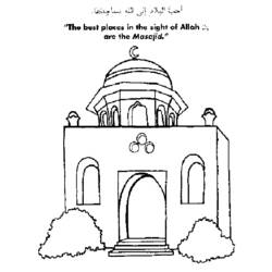 Раскраска: мечеть (Здания и Архитектура) #64527 - Бесплатные раскраски для печати