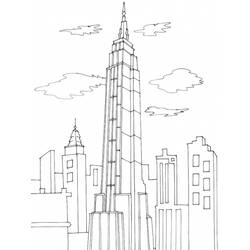Раскраска: небоскреб (Здания и Архитектура) #65549 - Бесплатные раскраски для печати