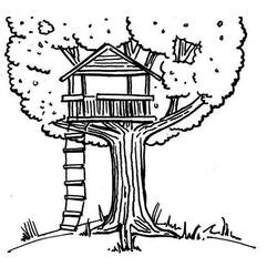 Раскраски: Treehouse - Бесплатные раскраски для печати