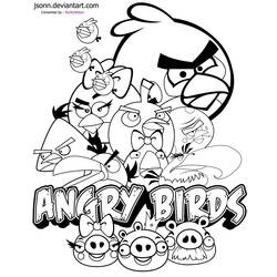 Раскраска: Angry Birds (мультфильмы) #25066 - Бесплатные раскраски для печати