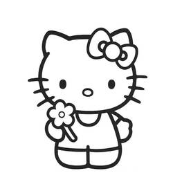 Раскраска: Привет котенок (мультфильмы) #36753 - Бесплатные раскраски для печати