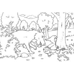 Раскраска: Красная Шапочка (мультфильмы) #49320 - Бесплатные раскраски для печати