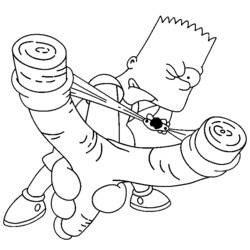 Раскраска: Симпсон (мультфильмы) #23865 - Бесплатные раскраски для печати