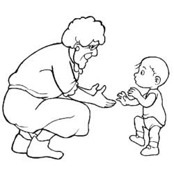 Раскраска: дедушка и бабушка (Персонажи) #150629 - Бесплатные раскраски для печати