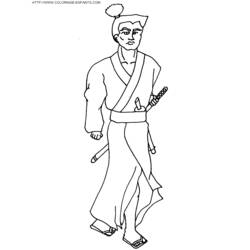 Раскраска: самурай (Персонажи) #107274 - Бесплатные раскраски для печати