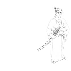 Раскраска: самурай (Персонажи) #107383 - Бесплатные раскраски для печати