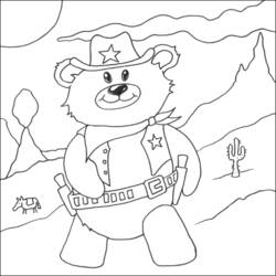 Раскраска: шериф (Персонажи) #107692 - Бесплатные раскраски для печати