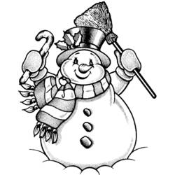 Раскраска: снеговик (Персонажи) #89196 - Бесплатные раскраски для печати