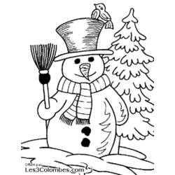Раскраска: снеговик (Персонажи) #89217 - Бесплатные раскраски для печати