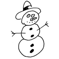 Раскраска: снеговик (Персонажи) #89255 - Бесплатные раскраски для печати