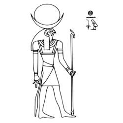 Раскраска: Египетская мифология (Боги и богини) #111127 - Бесплатные раскраски для печати