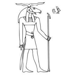Раскраска: Египетская мифология (Боги и богини) #111128 - Бесплатные раскраски для печати